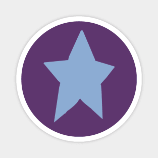 Blue Star On Purple Magnet